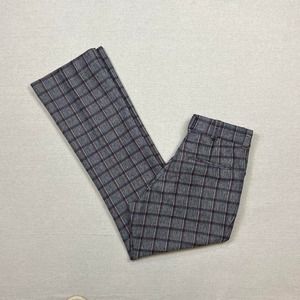 Vintage 70's gray stippled retro plaid trousers